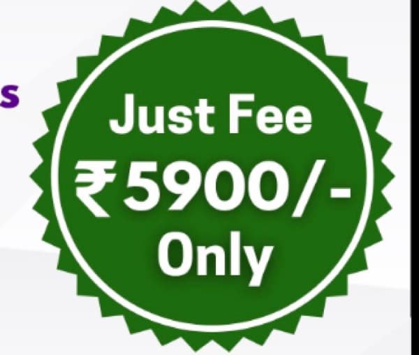 Just fee 5900 rupees only